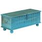 Preview: Aufbewahrungstruhe Massivholz Mango Blau 100x40x41 cm