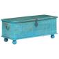 Preview: Aufbewahrungstruhe Massivholz Mango Blau 100x40x41 cm