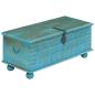 Preview: Aufbewahrungstruhe Massivholz Mango Blau 100x40x41 cm