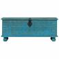 Preview: Aufbewahrungstruhe Massivholz Mango Blau 100x40x41 cm