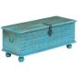 Preview: Aufbewahrungstruhe Massivholz Mango Blau 100x40x41 cm