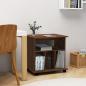 Preview: ARDEBO.de - Rollschrank Braun Eichen-Optik 60x45x60 cm Holzwerkstoff