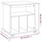 Preview: Rollschrank Braun Eichen-Optik 60x45x60 cm Holzwerkstoff