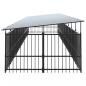 Preview: Outdoor-Hundezwinger mit Dach Stahl 18,77 m²