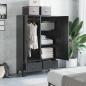 Preview: ARDEBO.de - Kleiderschrank Industrial Schwarz 90x40x140 cm Stahl