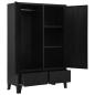 Preview: Kleiderschrank Industrial Schwarz 90x40x140 cm Stahl