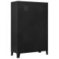 Preview: Kleiderschrank Industrial Schwarz 90x40x140 cm Stahl