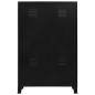 Preview: Kleiderschrank Industrial Schwarz 90x40x140 cm Stahl