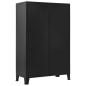 Preview: Kleiderschrank Industrial Schwarz 90x40x140 cm Stahl