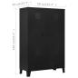 Preview: Kleiderschrank Industrial Schwarz 90x40x140 cm Stahl