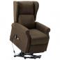 Preview: Massagesessel mit Aufstehhilfe Braun Stoff