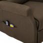 Preview: Massagesessel mit Aufstehhilfe Braun Stoff