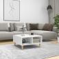 Preview: ARDEBO.de - Couchtisch Weiß 60x60x30 cm Holzwerkstoff