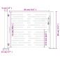 Preview: Gartentor 105x80 cm Cortenstahl Quadratisches Design