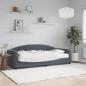 Preview: ARDEBO.de - Tagesbett mit Matratze Dunkelgrau 80x200 cm Samt