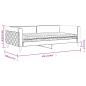 Preview: Tagesbett mit Matratze Dunkelgrau 100x200 cm Samt