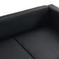 Preview: Sofa-Set Kunstleder 3-Sitzer + 2-Sitzer + Sessel Schwarz