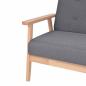 Preview: Sofa-Set 2-tlg. Stoff Dunkelgrau