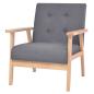 Preview: Sofa-Set 3-tlg. Stoff Dunkelgrau