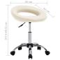 Preview: Esszimmerstuhl Drehbar Creme Kunstleder