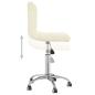 Preview: Esszimmerstuhl Drehbar Creme Stoff