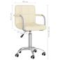 Preview: Esszimmerstuhl Drehbar Creme Stoff