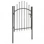 Preview: Gartentor Stahl 1x1,5 m Schwarz