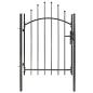 Preview: Gartentor Stahl 1x1,5 m Schwarz