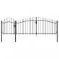 Preview: Gartentor Stahl 2x4 m Schwarz