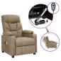 Preview: ARDEBO.de - Massagesessel Elektrisch Taupe Stoff
