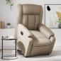 Preview: ARDEBO.de - Relaxsessel mit Aufstehhilfe Elektrisch Cappuccino Kunstleder