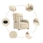 Preview: Relaxsessel Elektrisch Creme Stoff
