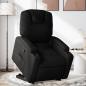Preview: ARDEBO.de - Relaxsessel mit Aufstehhilfe Schwarz Stoff