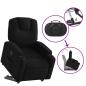 Preview: Relaxsessel mit Aufstehhilfe Schwarz Stoff