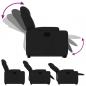 Preview: Relaxsessel mit Aufstehhilfe Schwarz Stoff
