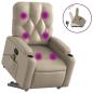 Preview: Massagesessel mit Aufstehhilfe Cappuccino-Braun Kunstleder
