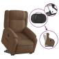 Preview: Relaxsessel mit Aufstehhilfe Braun Stoff