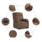 Preview: Relaxsessel mit Aufstehhilfe Braun Stoff