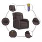 Preview: Massagesessel mit Aufstehhilfe Dunkelbraun Stoff