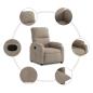Preview: Relaxsessel Taupe Mikrofasergewebe