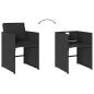 Preview: 5-tlg. Garten-Essgruppe mit Kissen Schwarz Poly Rattan