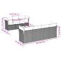 Preview: 8-tlg. Garten-Sofagarnitur mit Kissen Hellgrau Poly Rattan