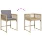 Preview: Gartenstühle mit Kissen 4 Stk. Beigemischung Poly Rattan