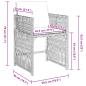 Preview: Gartenstühle mit Kissen 4 Stk. Beigemischung Poly Rattan