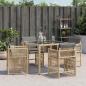 Preview: Gartenstühle mit Kissen 4 Stk. Beigemischung Poly Rattan