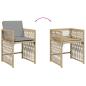 Preview: Gartenstühle mit Kissen 4 Stk. Beigemischung Poly Rattan