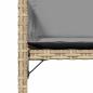 Preview: Gartenstühle mit Kissen 4 Stk. Beigemischung Poly Rattan