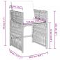 Preview: Gartenstühle mit Kissen 4 Stk. Schwarz Poly Rattan
