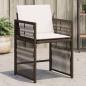 Preview: ARDEBO.de - Gartenstühle mit Kissen 4 Stk. Braun Poly Rattan
