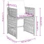 Preview: Gartenstühle mit Kissen 4 Stk. Braun Poly Rattan